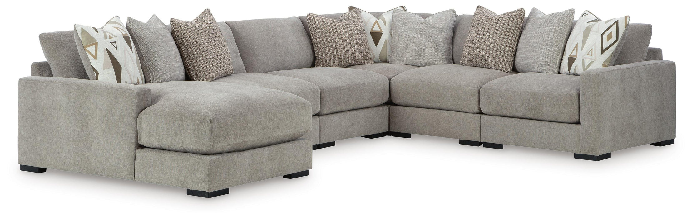 Aslan Court Sectional with Chaise - Valley Furniture (Rohnert Park, CA)