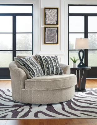 Calnita Oversized Swivel Accent Chair - Valley Furniture (Rohnert Park, CA)