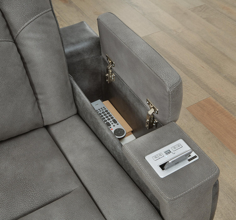Next-Gen DuraPella Power Reclining Loveseat with Console - Valley Furniture (Rohnert Park, CA)