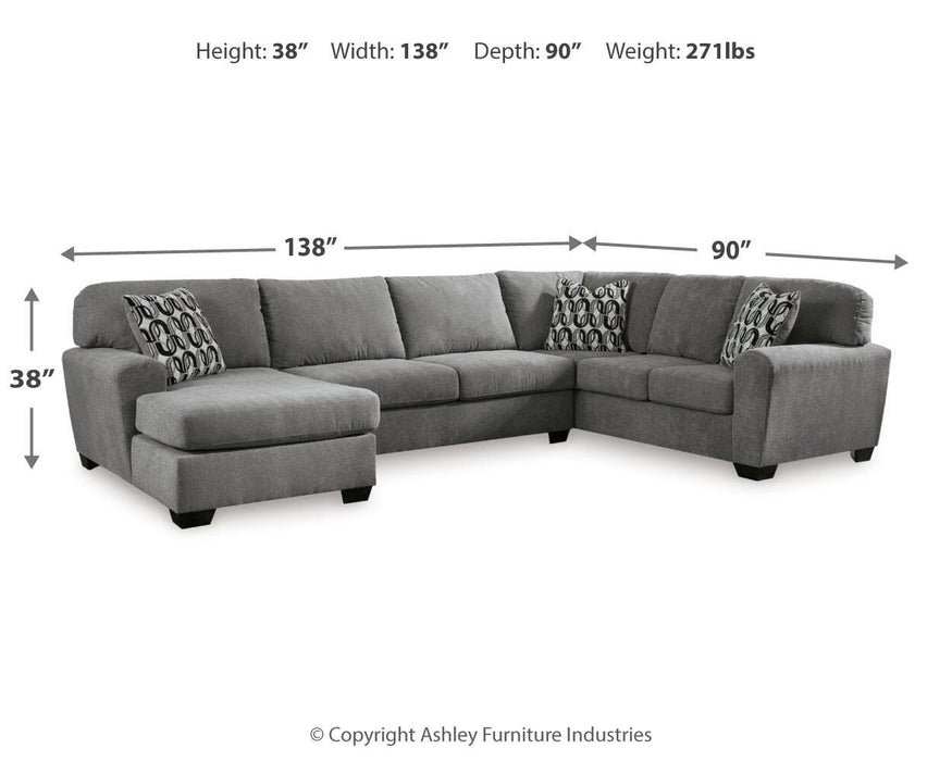 Birkdale Court Sectional with Chaise - Valley Furniture (Rohnert Park, CA)