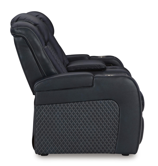 Fyne-Dyme Power Reclining Loveseat with Console - Valley Furniture (Rohnert Park, CA)