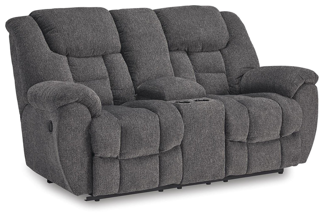 Foreside Reclining Loveseat with Console - Valley Furniture (Rohnert Park, CA)