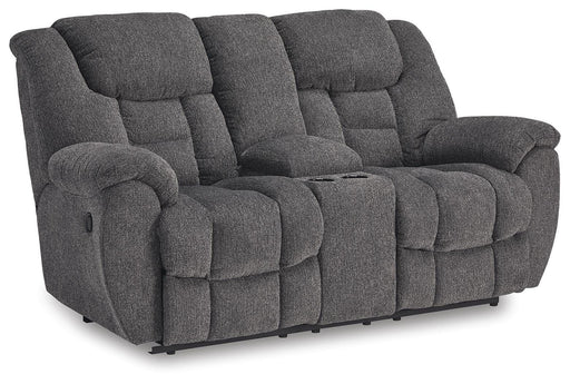 Foreside Reclining Loveseat with Console - Valley Furniture (Rohnert Park, CA)