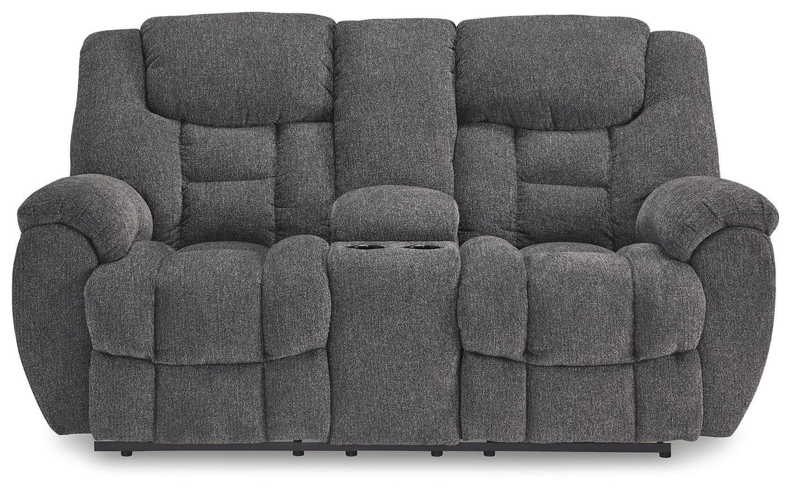 Foreside Reclining Loveseat with Console - Valley Furniture (Rohnert Park, CA)