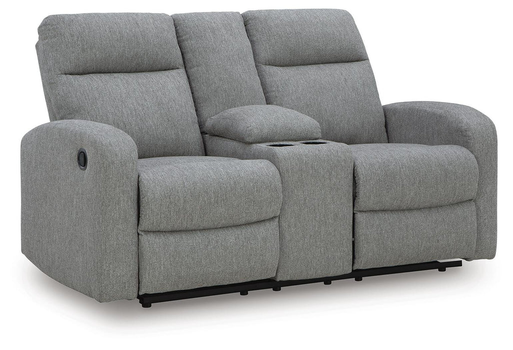 Gauntlet Reclining Loveseat with Console - Valley Furniture (Rohnert Park, CA)
