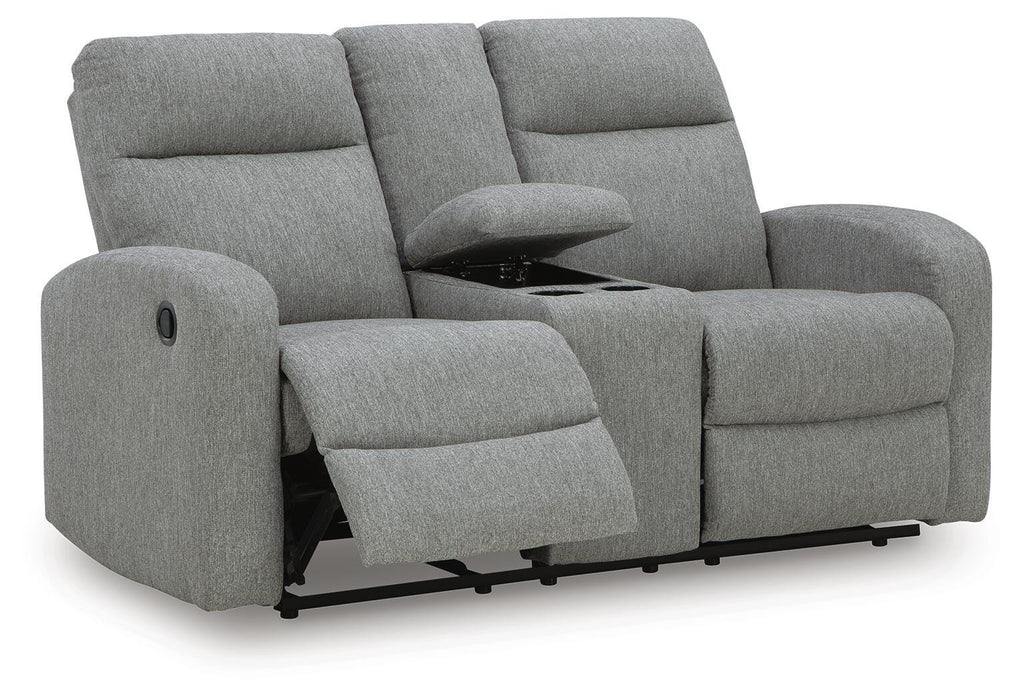 Gauntlet Reclining Loveseat with Console - Valley Furniture (Rohnert Park, CA)