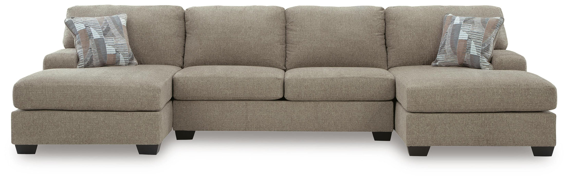 Newellen Sectional with Double Chaise - Valley Furniture (Rohnert Park, CA)