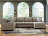 Newellen Sectional with Chaise - Valley Furniture (Rohnert Park, CA)