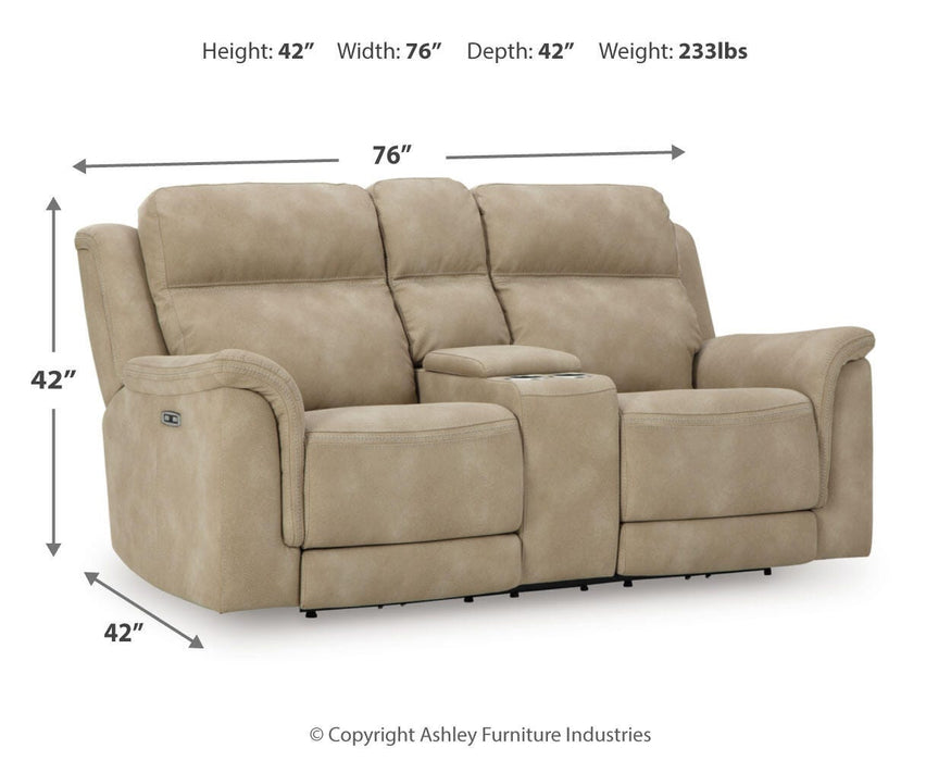 Next-Gen DuraPella Power Reclining Loveseat with Console - Valley Furniture (Rohnert Park, CA)