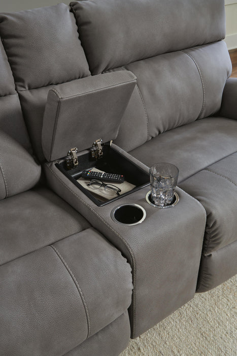 Next-Gen DuraPella Power Reclining Sectional Loveseat with Console - Valley Furniture (Rohnert Park, CA)