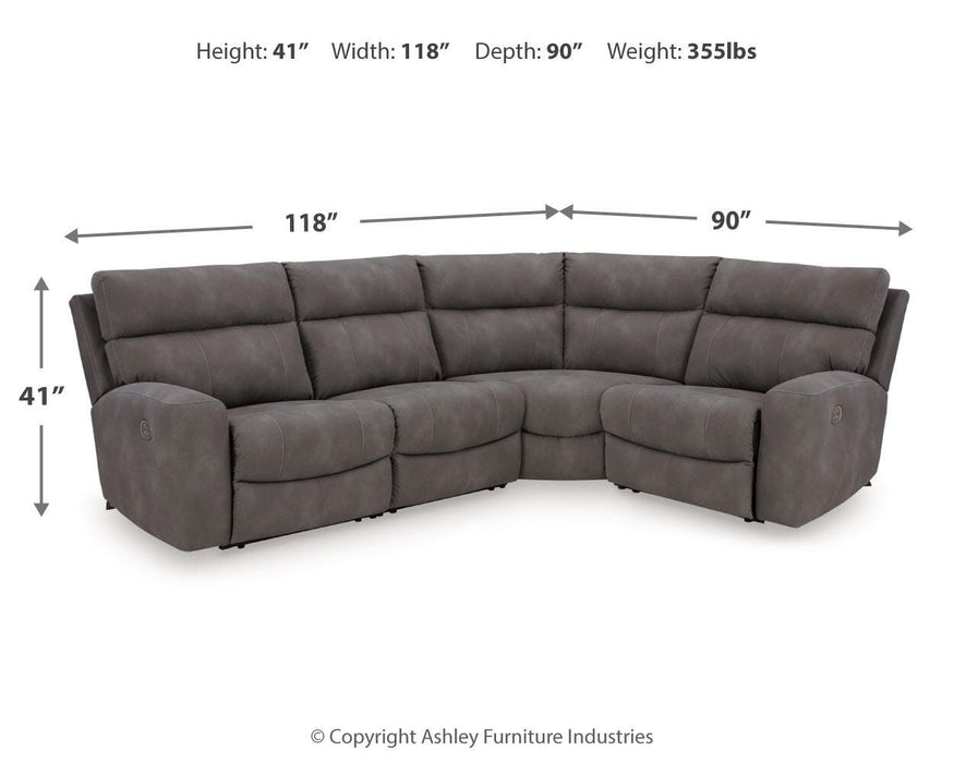 Next-Gen DuraPella Power Reclining Sectional - Valley Furniture (Rohnert Park, CA)