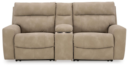 Next-Gen DuraPella Power Reclining Sectional Loveseat with Console - Valley Furniture (Rohnert Park, CA)