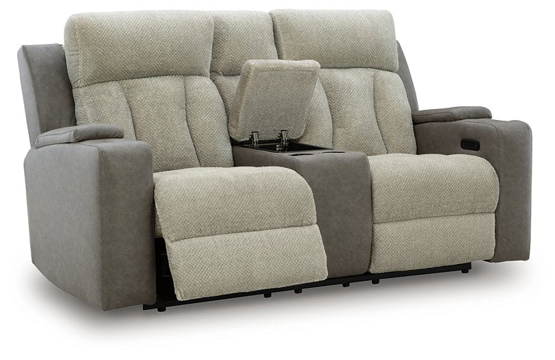 WhipLash Power Reclining Loveseat with Console