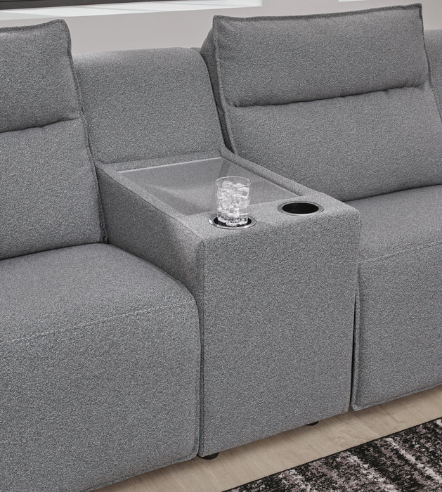 Modmax Reclining Sectional with Console - Valley Furniture (Rohnert Park, CA)