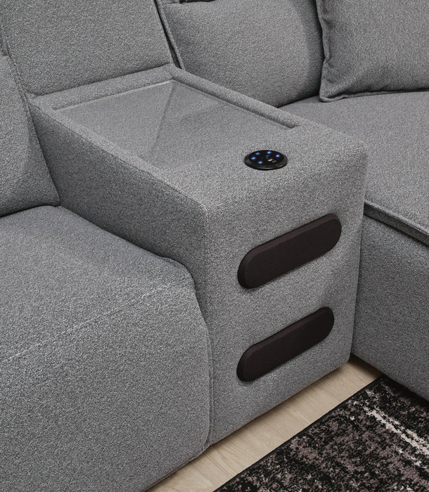 Modmax II Power Reclining Sectional with Audio Consoles - Valley Furniture (Rohnert Park, CA)