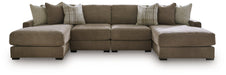 Camellia-Court Double Chaise Sectional - Valley Furniture (Rohnert Park, CA)
