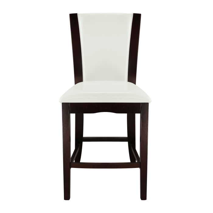 710-24W - Counter Height Chair, White Bi-Cast Vinyl