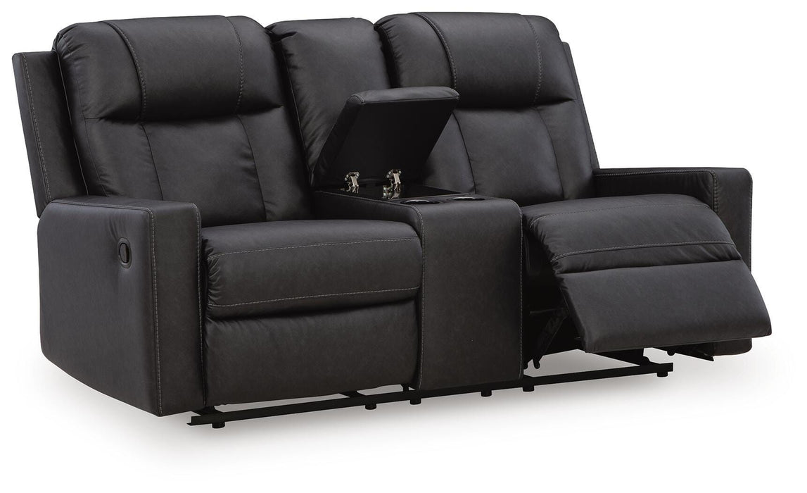Mackmenville Reclining Loveseat with Console - Valley Furniture (Rohnert Park, CA)
