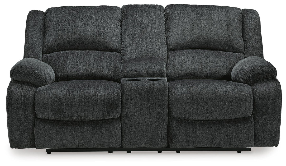 Draycoll Reclining Loveseat with Console - Valley Furniture (Rohnert Park, CA)