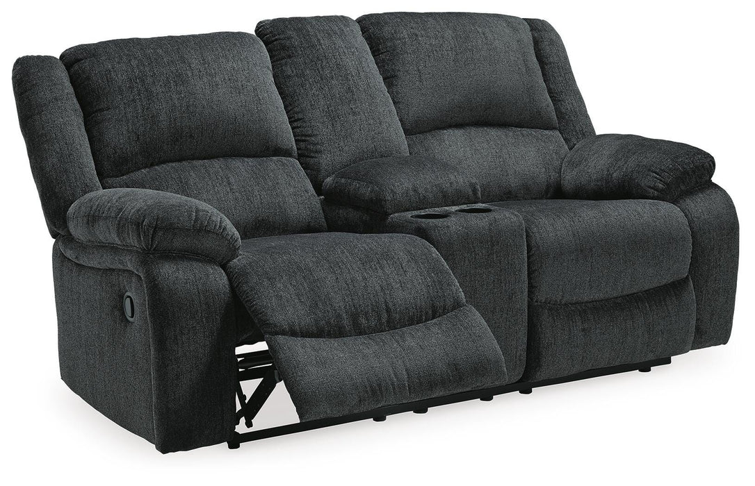 Draycoll Reclining Loveseat with Console - Valley Furniture (Rohnert Park, CA)