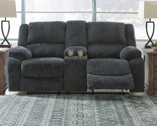 Draycoll Reclining Loveseat with Console - Valley Furniture (Rohnert Park, CA)