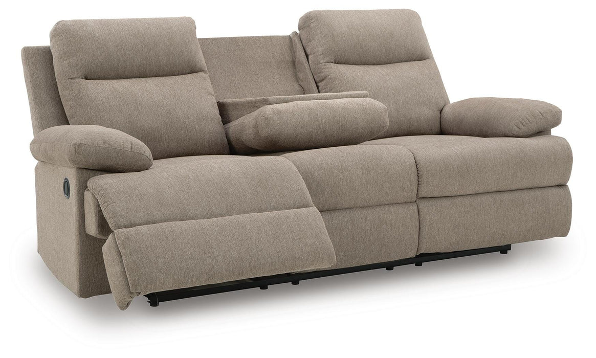 Side-Swipe Reclining Sofa with Drop Down Table - Valley Furniture (Rohnert Park, CA)