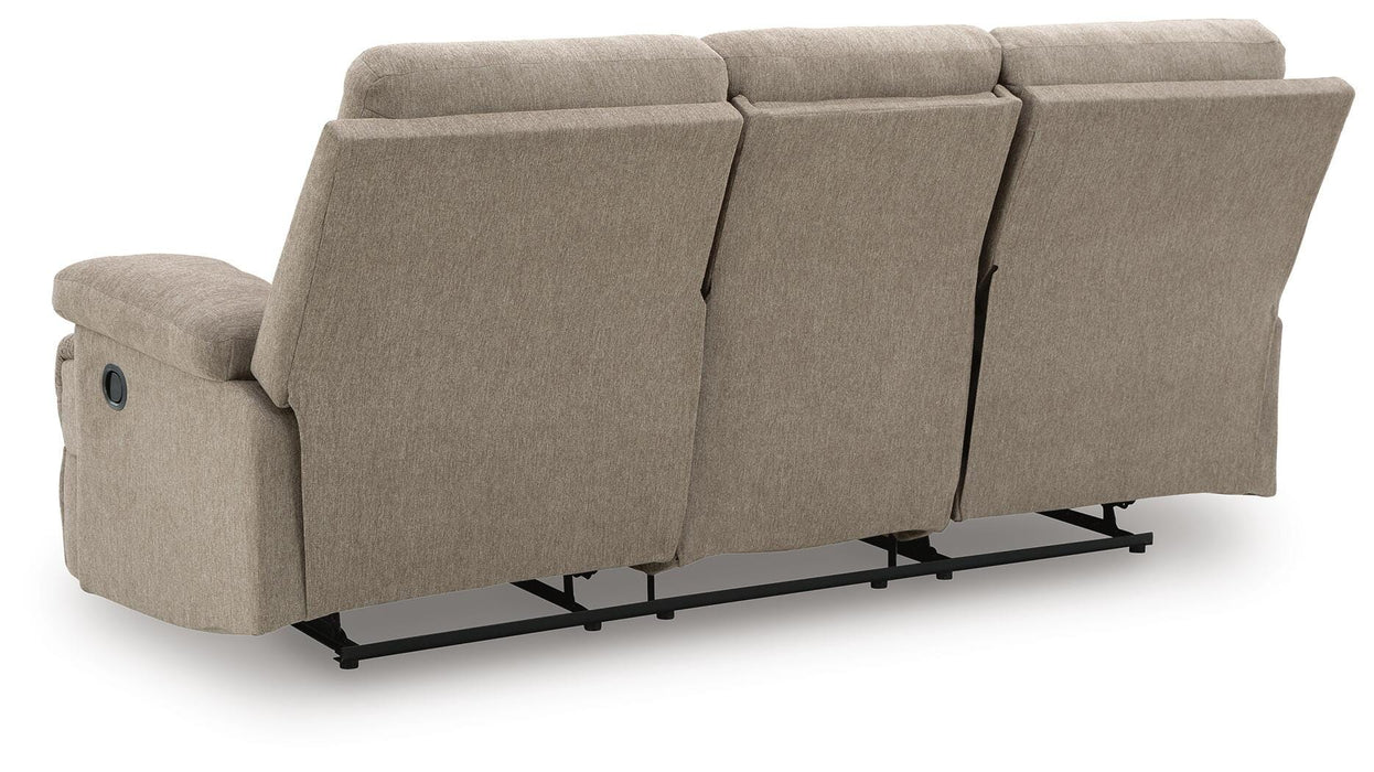 Side-Swipe Reclining Sofa with Drop Down Table - Valley Furniture (Rohnert Park, CA)