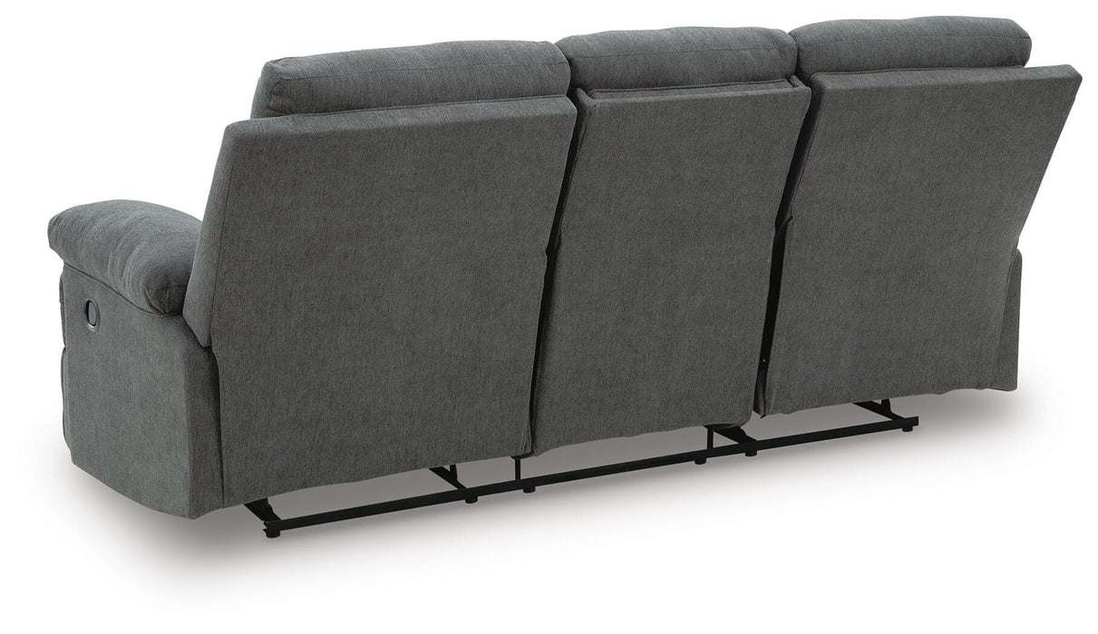 Side-Swipe Reclining Sofa with Drop Down Table - Valley Furniture (Rohnert Park, CA)