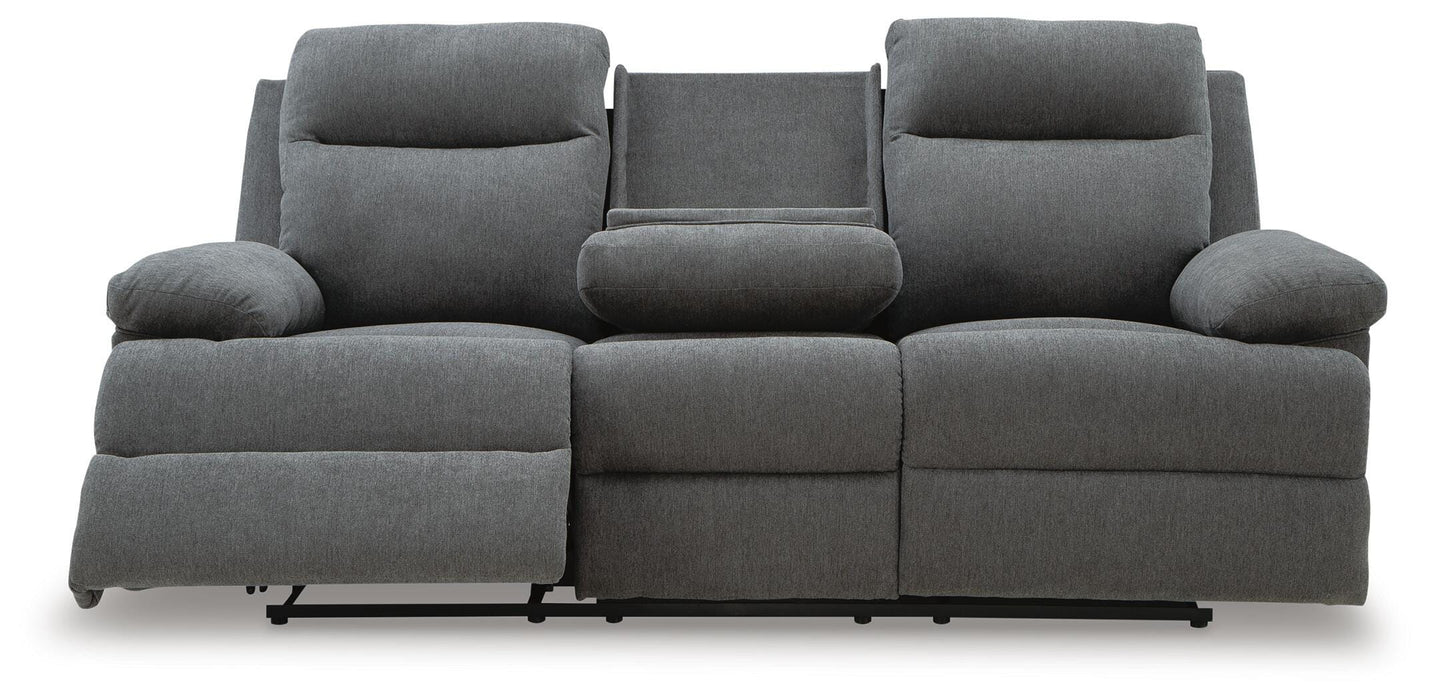 Side-Swipe Reclining Sofa with Drop Down Table - Valley Furniture (Rohnert Park, CA)