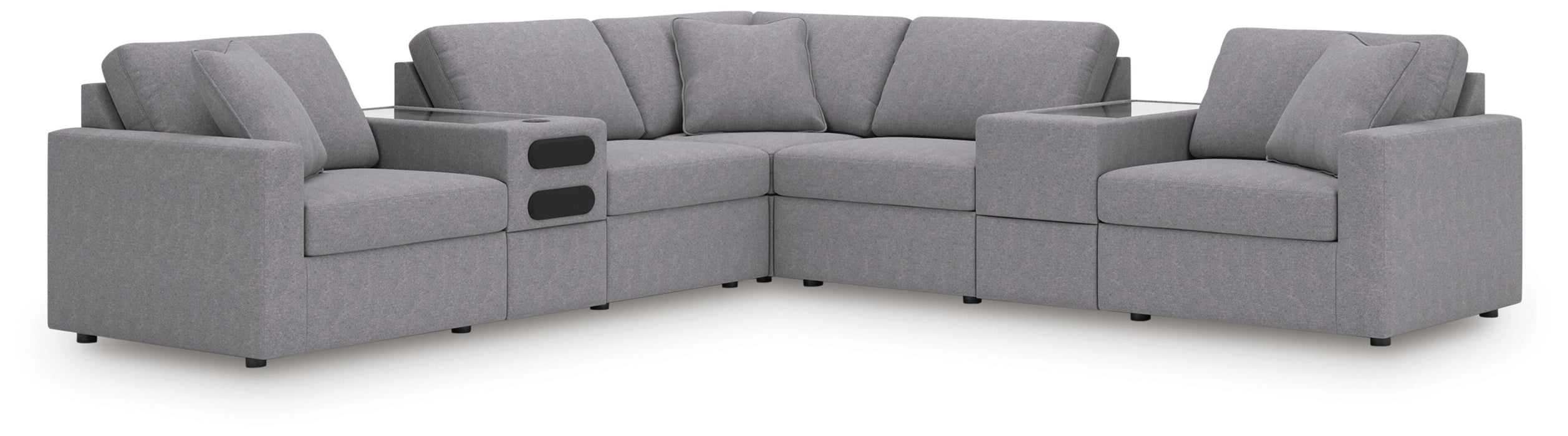 Modmax Balanced Sectional with Audio and Storage Consoles - Valley Furniture (Rohnert Park, CA)
