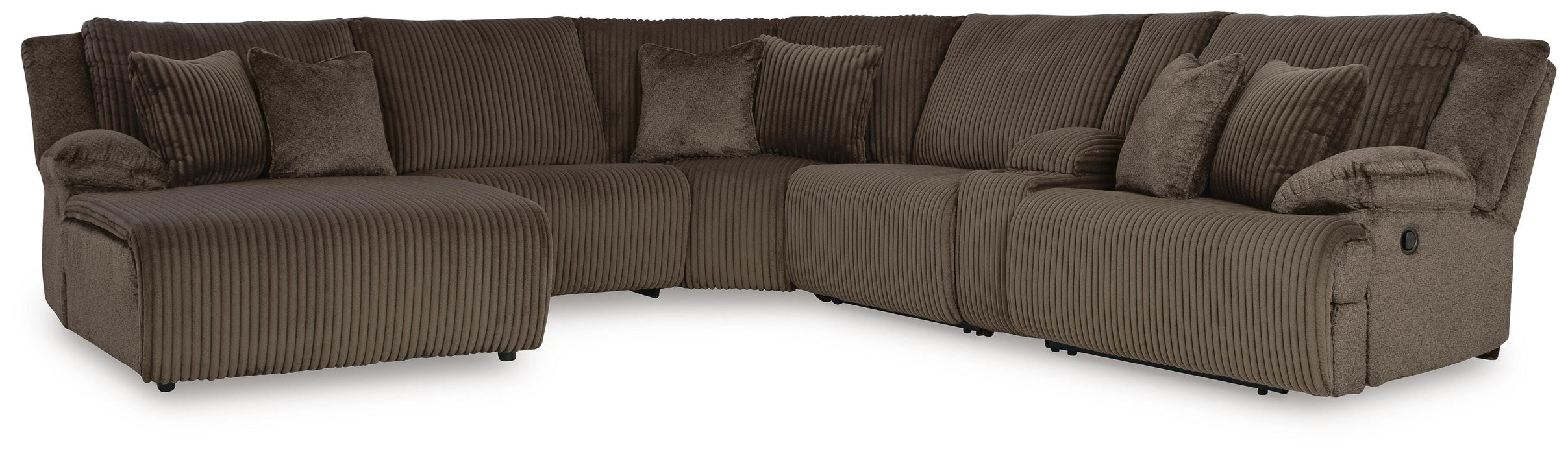Top Tier Reclining Sectional with Chaise - Valley Furniture (Rohnert Park, CA)