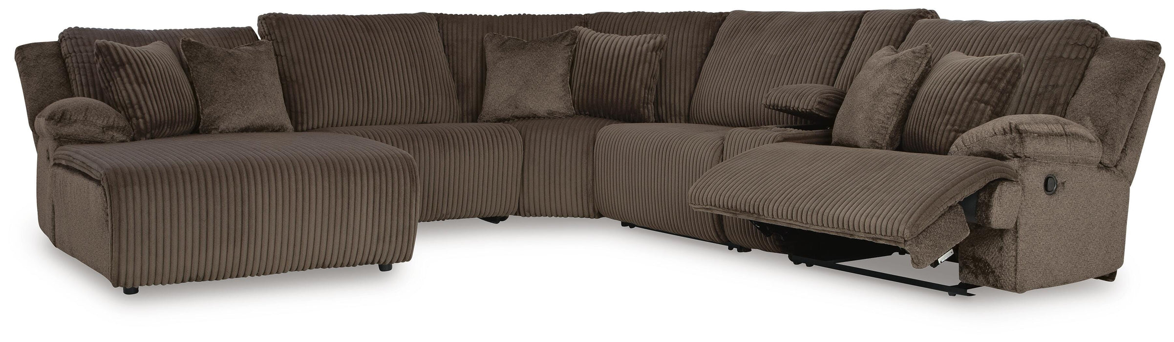 Top Tier Reclining Sectional with Chaise - Valley Furniture (Rohnert Park, CA)