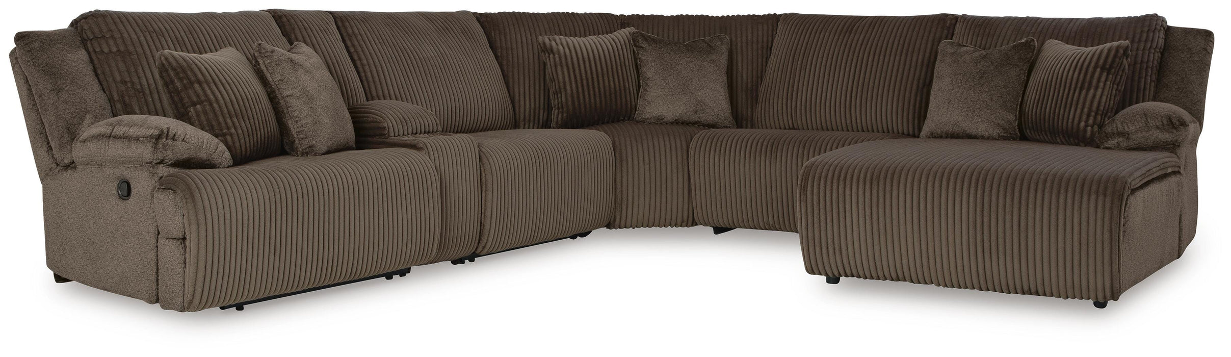 Top Tier Reclining Sectional with Chaise - Valley Furniture (Rohnert Park, CA)