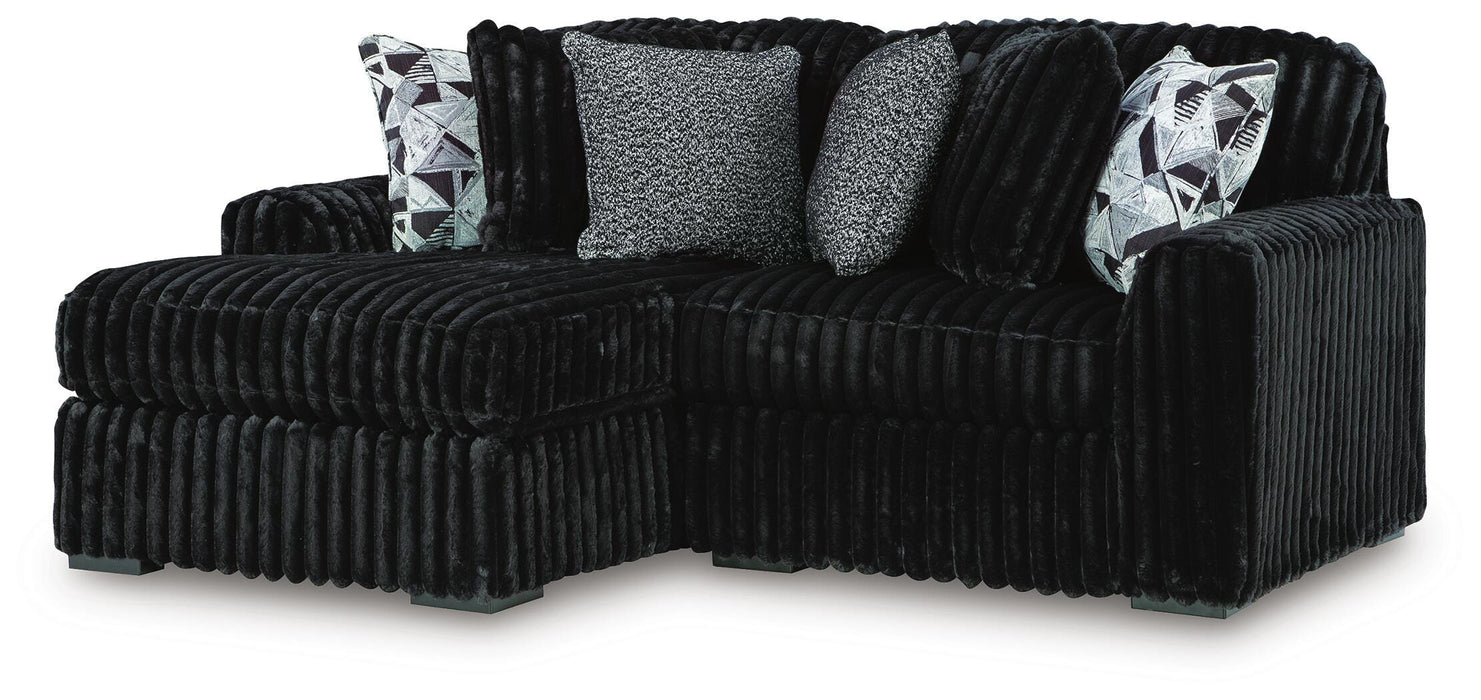 Midnight-Madness Sectional with Chaise - Valley Furniture (Rohnert Park, CA)