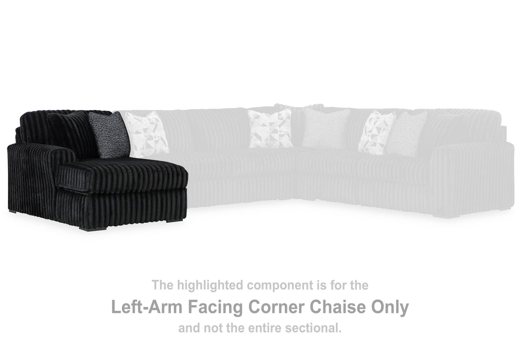 Midnight-Madness Sectional Sofa with Chaise - Valley Furniture (Rohnert Park, CA)