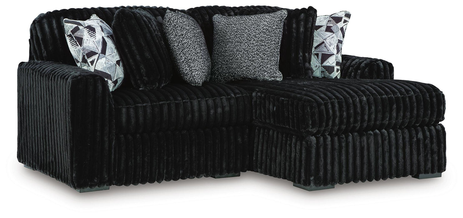 Midnight-Madness Sectional with Chaise - Valley Furniture (Rohnert Park, CA)