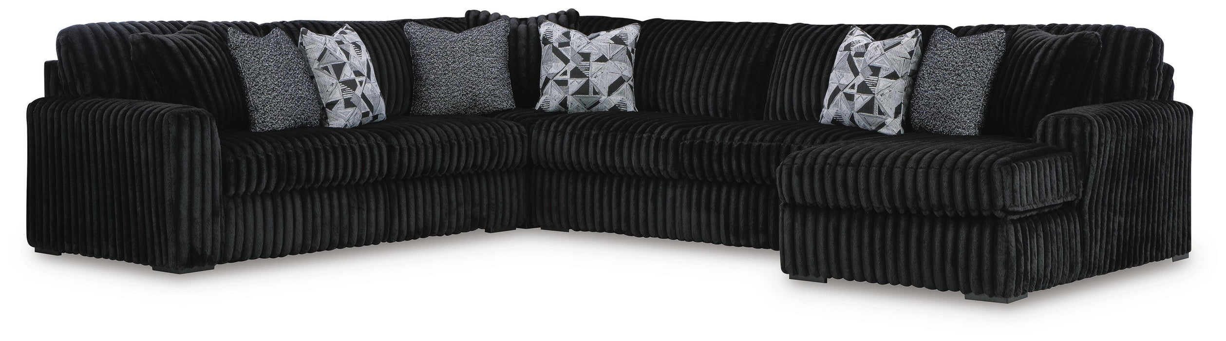 Midnight-Madness Sectional with Chaise - Valley Furniture (Rohnert Park, CA)