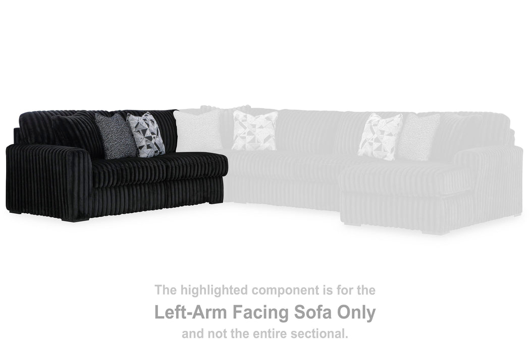 Midnight-Madness Sectional with Chaise - Valley Furniture (Rohnert Park, CA)
