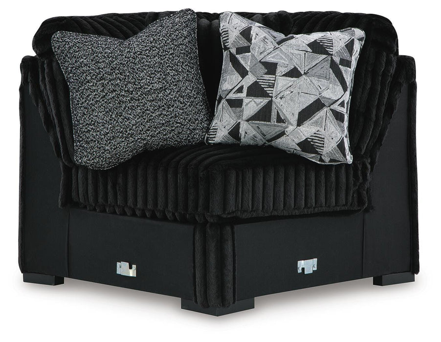 Midnight-Madness Sectional with Chaise - Valley Furniture (Rohnert Park, CA)