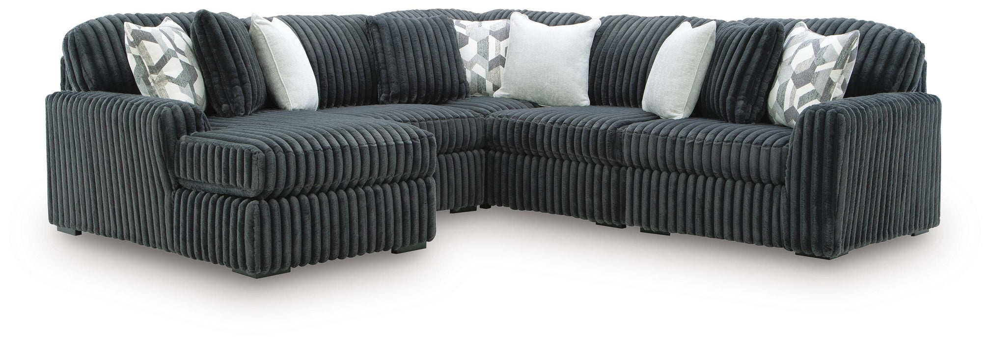 Midnight-Madness Sectional with Chaise - Valley Furniture (Rohnert Park, CA)