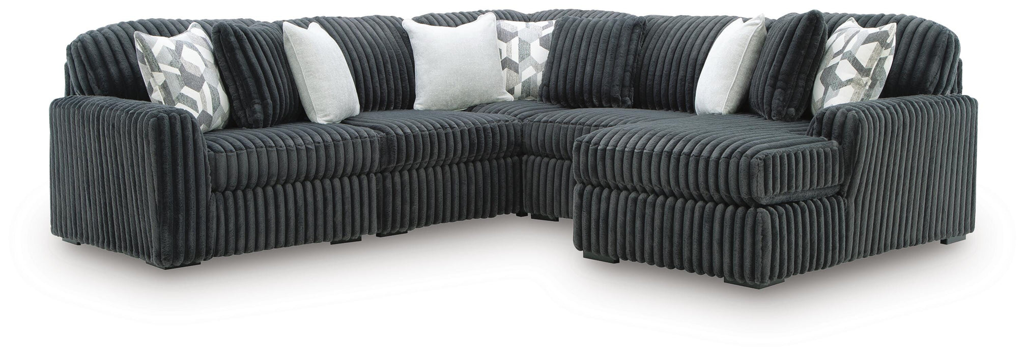 Midnight-Madness Sectional with Chaise - Valley Furniture (Rohnert Park, CA)