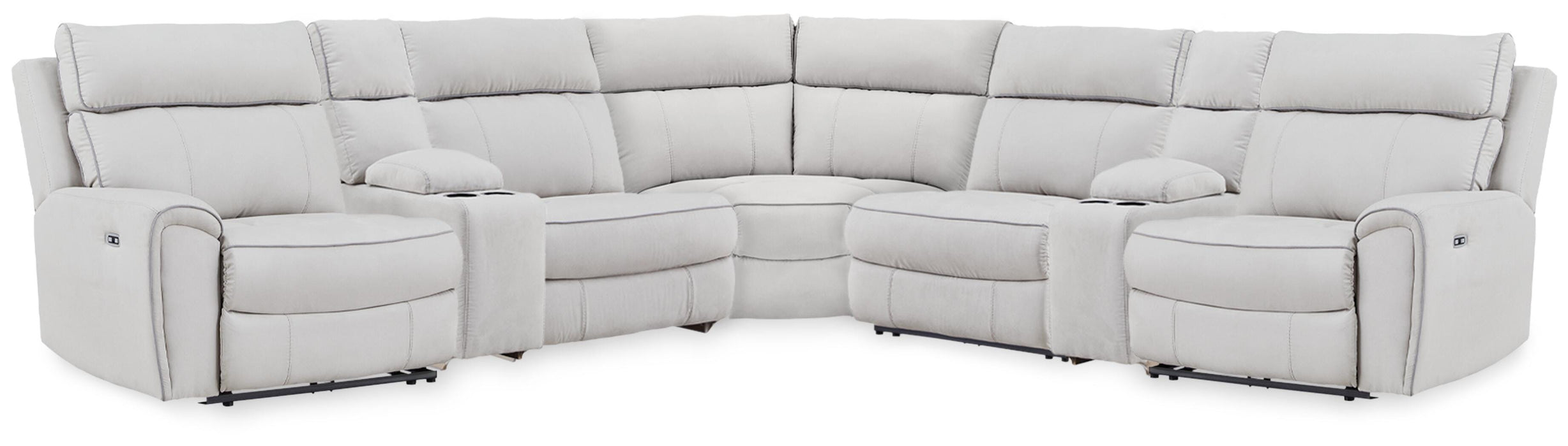 Social Pointe Reclining Sectional with Storage Consoles - Valley Furniture (Rohnert Park, CA)