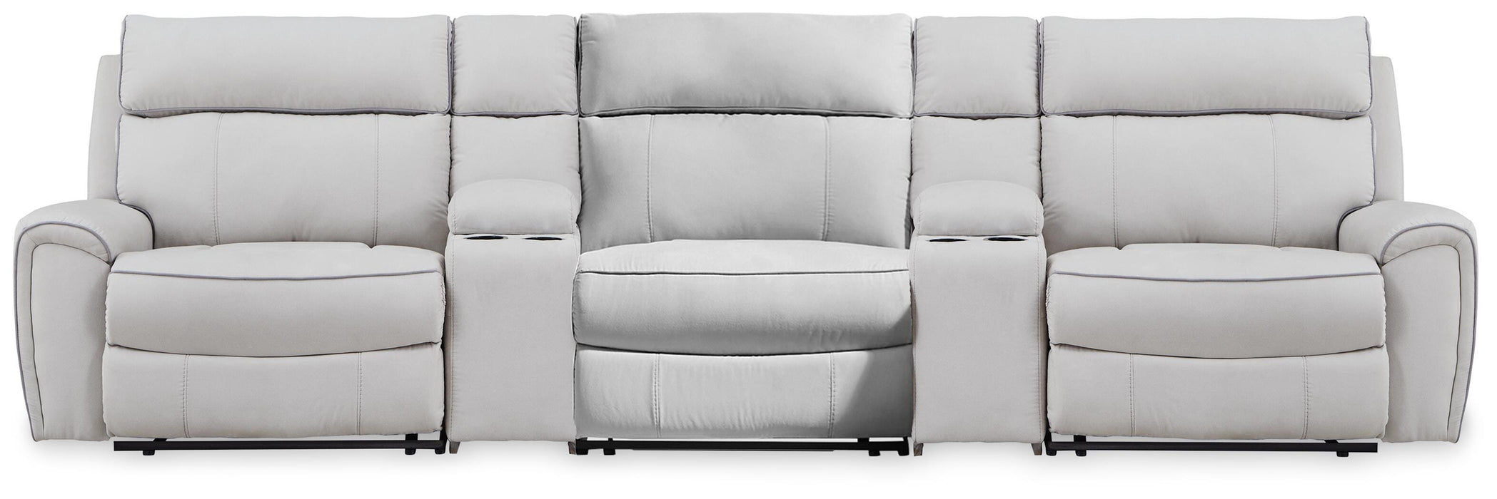Social Pointe Reclining Sectional with Storage Consoles - Valley Furniture (Rohnert Park, CA)