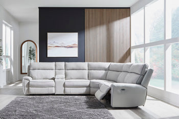 Social Pointe Reclining Sectional with Storage Consoles - Valley Furniture (Rohnert Park, CA)