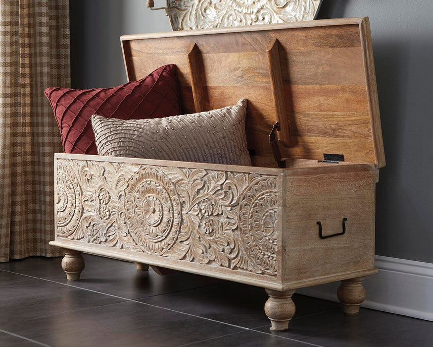 Fossil Ridge Storage Bench - Valley Furniture (Rohnert Park, CA)