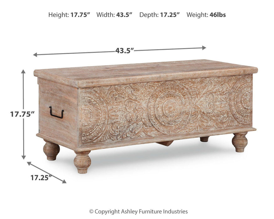 Fossil Ridge Storage Bench - Valley Furniture (Rohnert Park, CA)