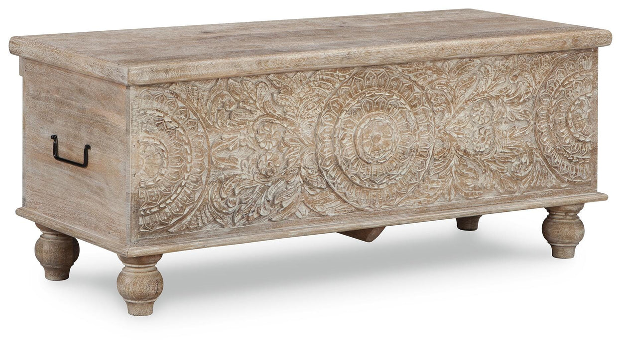 Fossil Ridge Storage Bench - Valley Furniture (Rohnert Park, CA)