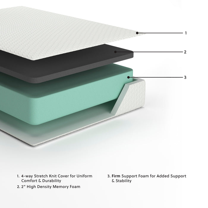 Chime 12 Inch Memory Foam Mattress in a Box - Valley Furniture (Rohnert Park, CA)