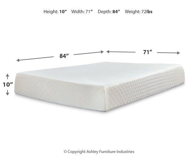 10 Inch Chime Memory Foam Mattress Set - Valley Furniture (Rohnert Park, CA)