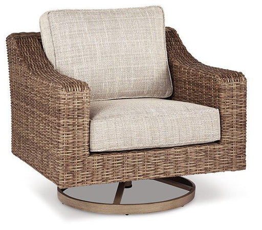 Beachcroft Outdoor Swivel Lounge with Cushion - Valley Furniture (Rohnert Park, CA)